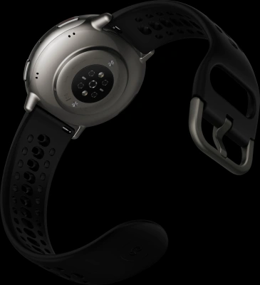 Смарт-часы Amazfit Active 2R A2437 43.9мм 1.32" AMOLED корп.серебристый рем.черный разм.брасл.:135-195мм