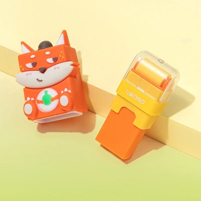 Ластик Deli VP155 лиса 150x89x28мм ПВХ ассорти