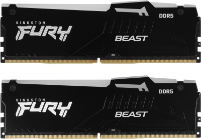 Память DDR5 2x8GB 5200MHz Kingston KF552C36BBEAK2-16 Fury Beast Black Expo RGB RTL Gaming PC5-41600 CL36 DIMM 288-pin 1.25В kit single rank с радиатором Ret