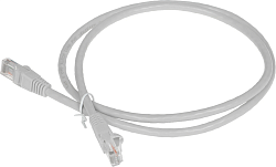 Патч-корд Buro UTP-6-1M-G UTP 4 пары cat.6 CCA molded 1м серый RJ-45 (m)-RJ-45 (m)