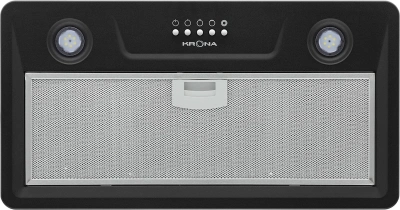 Вытяжка встраиваемая Krona Luisa 600 Black PB черный управление: кнопочное (1 мотор)