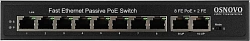 Коммутатор Osnovo SW-21000/A(120W) (L2) 8PoE 120W неуправляемый
