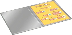 Папка с 30 прозр.вклад. Silwerhof Eco SE-V30GREY A4 пластик 0.5мм серый
