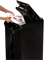 Шредер Fellowes AutoMax 450C черный с автоподачей (секр.P-4) фрагменты 450лист. 68лтр. скрепки скобы пл.карты CD