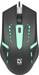 Мышь Defender Hit MB-601 черный оптическая 1200dpi USB 3but (52601)