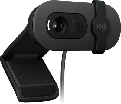 Камера Web Logitech HD Webcam Brio 100 черный 2Mpix (1920x1080) USB-A с микрофоном для ноутбука (960-001585)