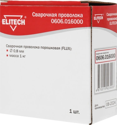 Проволока свар. Elitech 0606.016000 D0.8мм 1000гр