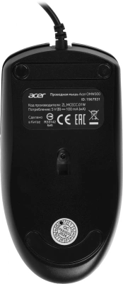 Мышь Acer OMW300 черный оптическая 1200dpi USB 3but (ZL.MCECC.01W)