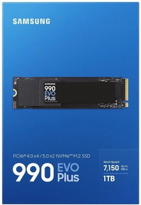 Накопитель SSD Samsung PCIe 4.0 x4 1TB MZ-V9S1T0BW 990 EVO Plus M.2 2280