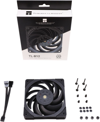 Вентилятор для корпуса Thermalright TL-B12 120х120x25.6 черный 4-pin 28.1дБ Ret