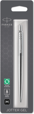 Ручка гелев. Parker Jotter Core K694 (2020671) Stainless Steel CT M черн. черн. блистер