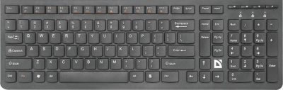 Клавиатура + мышь Defender Columbia C-775 клав:черный мышь:черный USB беспроводная slim Multimedia (45775)
