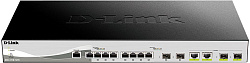 Коммутатор D-Link DXS-1210-12TC/B1A (L2) 8x10Гбит/с 2xКомбо(10GBase-T/SFP+) 2SFP+ настраиваемый