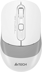 Мышь A4Tech Fstyler FG10CS Air белый/серый оптическая 2000dpi silent беспров. USB для ноутбука 4but (FG10CS AIR GRAYISH WHITE)