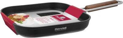 Сковорода-гриль Rondell Fjord RDA-1798 квадратная 26см покрытие: Xylan Plus ручка несъемная (без крышки) черный