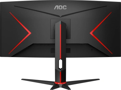 Монитор AOC 34" Gaming CU34G2XP/BK черный/красный VA LED 21:9 HDMI матовая HAS 400cd 178гр/178гр 3440x1440 180Hz FreeSync Premium DP Quad 2K (1440p) USB 8.02кг