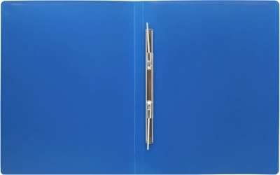 Папка метал.пруж.скоросш. Silwerhof Eco A4 пластик 0.5мм синий