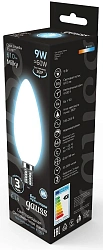 Лампа светодиодная Gauss Filament 103201209 9Вт цок.:E14 свеча 220B св.свеч.бел.нейт. (упак.:10шт)