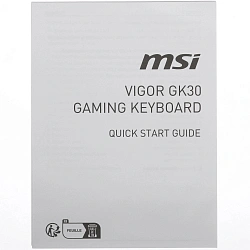 Клавиатура MSI GK30 INFRARED механическая черный/красный USB for gamer LED (S11-04RUF01-CLA)