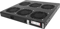 Модуль вентиляторный Rem (R-FAN-6K-1U-9005) 6 вент. с контроллером черный (упак.:1шт)