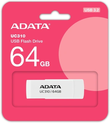 Флеш Диск A-Data 64GB UC310 UC310-64G-RWH USB3.2 белый