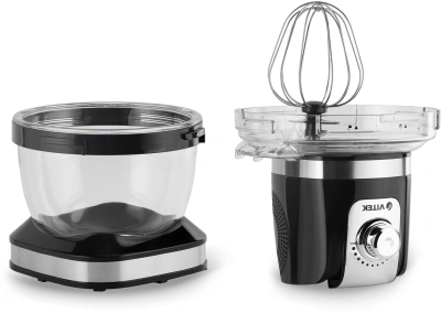 Кухонная машина Vitek VT-1434 планетар.вращ. 1000Вт черный/стальной