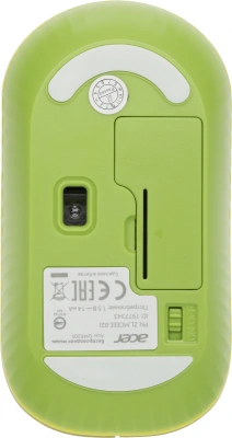 Мышь Acer OMR205 зеленый/желтый оптическая 1200dpi беспров. USB для ноутбука 3but (ZL.MCEEE.02J)