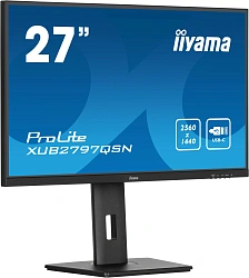 Монитор Iiyama 27" ProLite XUB2797QSN-B1 черный IPS LED 16:9 HDMI M/M матовая HAS Piv 1300:1 350cd 178гр/178гр 2560x1440 100Hz DP Quad HD 2K (1440p) USB 6.1кг