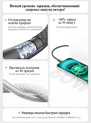 Кабель Romoss CB3235 6958377525982 USB Type-C (m)-USB Type-C (m) 1м серый