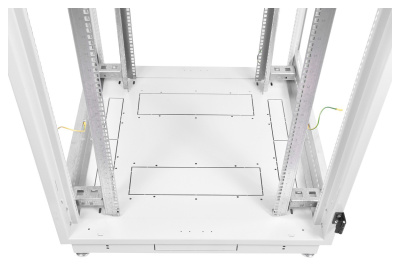 Шкаф серверный ЦМО (ШТК-М-42.8.10-4ААА) напольный 42U 800x1000мм пер.дв.перфор. задн.дв.перфор. 2 бок.пан. направл.под закл.гайки 550кг серый 855мм 134.3кг 180град. 2030мм IP20