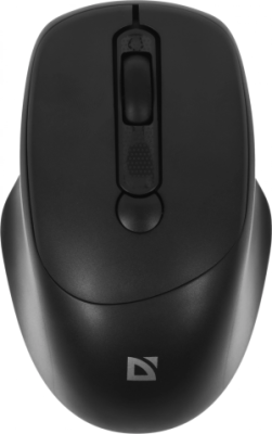 Мышь Defender Feam MM-296 черный оптическая 1600dpi silent беспров. USB 3but (52296)