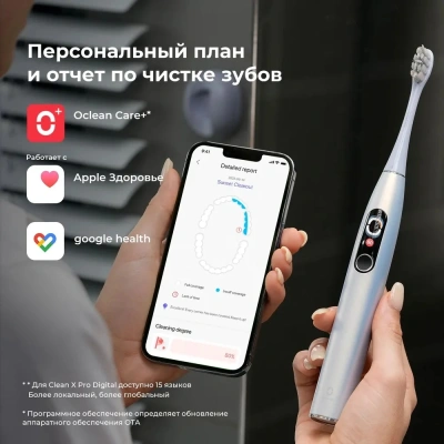 Зубная щетка электрическая Oclean X Pro Digital Y2076 серебристый