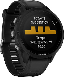 Смарт-часы Garmin Forerunner 955 33мм 1.3" корп.черный рем.черный разм.брасл.:130-220мм (010-02638-30)