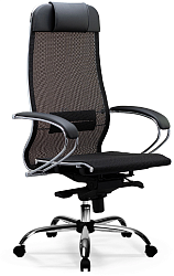 Кресло Метта S-1.04 Infinity Easy Clean сетка с подголов. крестов. металл хром (комплект 1шт)