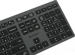 Клавиатура A4Tech Fstyler FX60 серый USB slim LED (FX60 GREY / WHITE)