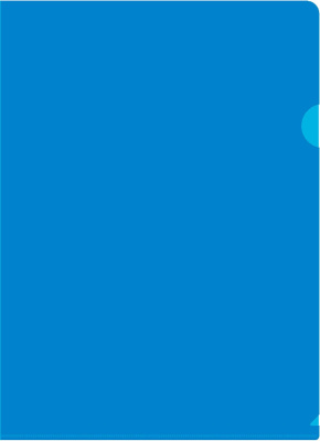 Папка-уголок Бюрократ -EE310/1BLU A4 пластик 0.15мм синий