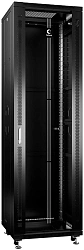 Шкаф серверный Cabeus (SH-05C-42U60/100-BK) напольный 42U 600x1000мм пер.дв.стекл металл 800кг черный 900мм IP20 сталь