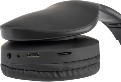Гарнитура накладные Hyundai H-HP104 черный беспроводные bluetooth оголовье (HHP104B)