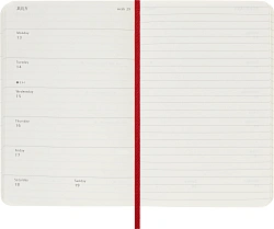 Еженедельник Moleskine CLASSIC SOFT WKNT Pocket 90x140мм 144стр. мягкая обложка красный