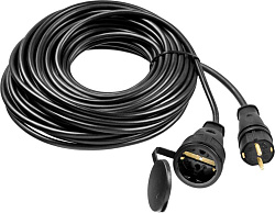 Удлинитель силовой Stayer 55026-20 3x1.5кв.мм 1розет. 20м КГ без катушки черный