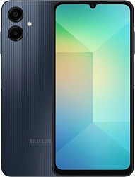 Смартфон Samsung SM-A065F Galaxy A06 64Gb 4Gb черный моноблок 3G 4G 2Sim 6.7" 720x1600 Android 14 50Mpix 802.11 a/b/g/n/ac GPS GSM900/1800 GSM1900 A-GPS microSD max1024Gb