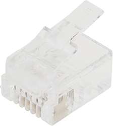 Коннектор Hyperline PLUG-6P6C-P-C2-100 (упак.:100шт) 100м прозрачный