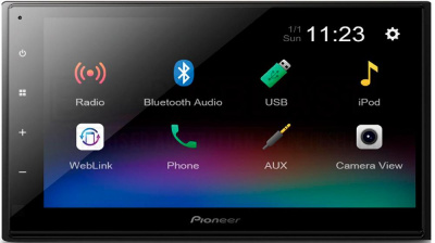Автомагнитола Pioneer DMH-A345BT 2DIN 4x50Вт 6.8" ПДУ RDS