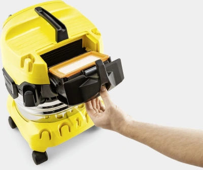 Строительный пылесос Karcher WD 4 S V-20/5/22 1000Вт (уборка: сухая/сбор воды) желтый