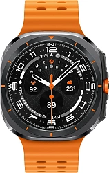 Смарт-часы Samsung Galaxy Watch Ultra LTE 47мм 1.5" AMOLED корп.черный рем.оранжевый (SM-L705FDAACAU)
