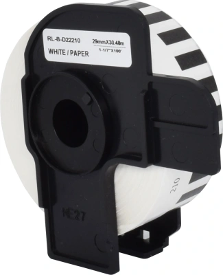 Картридж ленточный Cactus CS-DK22210 DK-22210 черный на белом 29x30.48 для Brother P-touch QL-500, QL-550, QL-700, QL-800