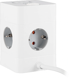 Сетевой удлинитель Buro BU-PTE4.1UC-W 1.5м (4 розетки) белый (коробка)