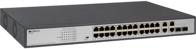 Коммутатор Origo OS2228P/370W OS2228P/370W/A1A 28x1Гбит/с 2xКомбо(1000BASE-T/SFP) 2SFP 24PoE+ 370W неуправляемый
