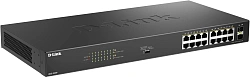Коммутатор D-Link DGS-1018P DGS-1018P/B1A 16x1Гбит/с 2SFP 16PoE 240W неуправляемый