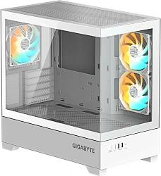Корпус Gigabyte GB-C201PI белый без БП mATX 6x120mm 3x140mm 2xUSB3.0 audio bott PSU